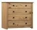 Commode 4 tiroirs en bois de pin massif Autika 80 cm – Élégance rustique et praticité - Photo n°7