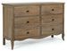 Commode 6 tiroirs bois de manguier massif finition naturelle Domika 125 cm - Photo n°2