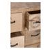 Commode 6 tiroirs bois massif clair et métal noir Corali - Photo n°4