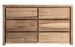 Commode 6 tiroirs bois massif naturel vieilli style colonial Rubha 140 cm - Photo n°1
