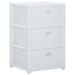 Commode à 3 tiroirs Blanc 40x40x60 cm - Photo n°1