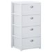 Commode à 4 tiroirs Blanc 40x40x80 cm - Photo n°1