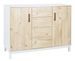 Commode avec plan à langer 2 portes 4 tiroirs bois clair et blanc Timber - Photo n°2