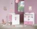 Commode bébé 2 tiroirs avec plan à langer bois laqué blanc et rose Minnie - Photo n°2