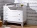 Commode bébé 3 tiroirs avec plan à langer blanche et grise Paris - Photo n°1