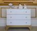 Commode bébé 3 tiroirs blanche et or Paris - Photo n°1