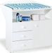 Commode bébé avec plan à langer bois laqué blanc Erik - Photo n°1