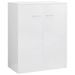 Commode Blanc brillant 60x30x75 cm - Photo n°1