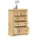 Commode Corona 80x43x114 cm bois massif de pin - Photo n°1