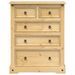 Commode Corona 92x48x114 cm bois massif de pin - Photo n°4