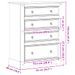 Commode Corona 92x48x120 cm bois massif de pin - Photo n°9