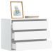 Commode d'angle blanc 80x41x58 cm bois d'ingénierie - Photo n°1