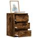 Commode d'angle chêne fumé 40x41x58 cm bois d'ingénierie - Photo n°1