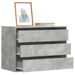 Commode d'angle gris béton 80x41x58 cm bois d'ingénierie - Photo n°1