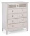 Commode en bois de sapin blanc 5 tiroirs Era L 80 cm - Photo n°1