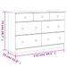 Commode en bois massif 7 tiroirs Malona 112 cm – Style intemporel et pratique - Photo n°11