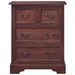 Commode Marron classique Bois d'acajou massif - Photo n°4