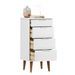 Commode MOLDE Blanc 40x35x82 cm Bois de pin massif - Photo n°3