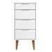 Commode MOLDE Blanc 40x35x82 cm Bois de pin massif - Photo n°4