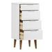 Commode MOLDE Blanc 40x35x82 cm Bois de pin massif - Photo n°5