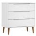 Commode MOLDE Blanc 80x40x80 cm Bois de pin massif - Photo n°1