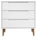 Commode MOLDE Blanc 80x40x80 cm Bois de pin massif - Photo n°4