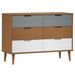 Commode MOLDE Marron 113x40x80 cm Bois de pin massif - Photo n°1