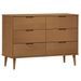 Commode MOLDE Marron 113x40x80 cm Bois de pin massif - Photo n°2