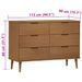 Commode MOLDE Marron 113x40x80 cm Bois de pin massif - Photo n°8