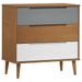 Commode MOLDE Marron 80x40x80 cm Bois de pin solide - Photo n°1