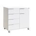 Commode multifonctions blanche 1 porte 5 tiroirs Lika 85 cm - Photo n°8
