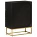 Commode noir 55x30x76 cm bois massif de manguier et fer - Photo n°5