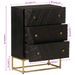 Commode noir 55x30x76 cm bois massif de manguier et fer - Photo n°9