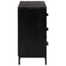 Commode Noir 75x35x70 cm Bois de pin massif - Photo n°5