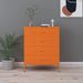 Commode Orange 80x35x101,5 cm Acier - Photo n°3