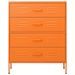 Commode Orange 80x35x101,5 cm Acier - Photo n°1