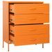 Commode Orange 80x35x101,5 cm Acier - Photo n°2