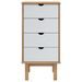 Commode OTTA marron et blanc 45x39x90 cm bois de pin massif - Photo n°3