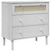 Commode SENJA aspect de rotin blanc bois de pin solide - Photo n°1