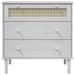 Commode SENJA aspect de rotin blanc bois de pin solide - Photo n°5