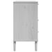 Commode SENJA aspect de rotin blanc bois de pin solide - Photo n°7