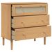 Commode SENJA aspect de rotin marron bois de pin solide - Photo n°6