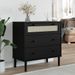 Commode SENJA aspect de rotin noir bois de pin solide - Photo n°2