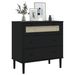 Commode SENJA aspect de rotin noir bois de pin solide - Photo n°3