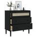 Commode SENJA aspect de rotin noir bois de pin solide - Photo n°4