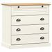 Commode VIGO blanc 80x40x76 cm bois massif de pin - Photo n°1