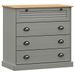 Commode VIGO gris 80x40x76 cm bois massif de pin - Photo n°1