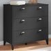 Commode VIKEN noir bois de pin solide - Photo n°2