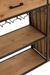 Comptoir de bar 3 tiroirs bois clair pieds métal Cora L 121 cm - Photo n°13
