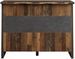 Comptoir de bar vintage vieux bois usé et gris avec rivets 160 cm - Photo n°2